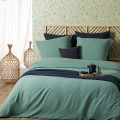 Komplet pościeli z gazy bawełnianej 240x220 i 65x65, zielony - Atmosphera