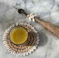 Brelok do kluczy damski Raffia Cowrie Shell BAZAR BIZAR