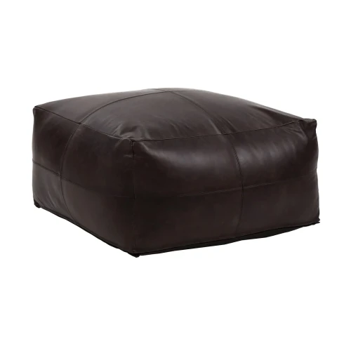 Pufa skórzana brązowa Rambo - Pomax