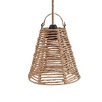 Table lamp with raffia shade Ithaka - Bazar Bizar