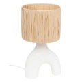 Lampa stołowa ceramiczna z kloszem z rafii Tania - Atmosphera