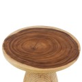 Stolik kawowy drewniany na jednej nodze Matata, suar - Bazar Bizar
