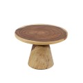 Stolik kawowy drewniany na jednej nodze Matata, suar - Bazar Bizar