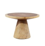 Stolik kawowy drewniany na jednej nodze Matata, suar - Bazar Bizar