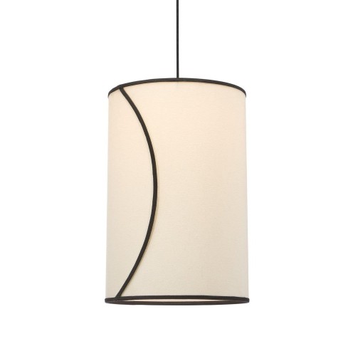 Lampa wisząca z abażurem, z bawełny organicznej Ø30, biała - PR Home