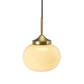 Szklana lampa wisząca Elsy Brass - PR Home