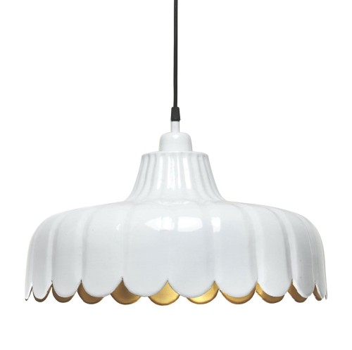 Lampa metalowa wisząca Wells Ø43, biała - PR Home