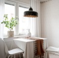 Lampa metalowa wisząca Wells Ø43, czarna - PR Home