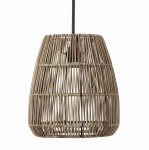 Klosz do lampy wiszącej z poliratanu Saigon Gray Ø28 - PR Home