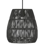 Klosz do lampy wiszącej z poliratanu Saigon Black Ø28 - PR Home