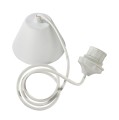 Lampa wisząca z abażurem, Dalia Ø50, biała - PR Home