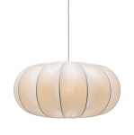 Lampa wisząca z abażurem, Dalia Ø50, biała - PR Home