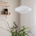 Lampa wisząca abażurowa Edith Ø38, biała - PR Home