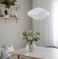 Lampa wisząca abażurowa Edith Ø50, biała - PR Home