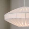 Lampa wisząca abażurowa Edith Ø50, biała - PR Home