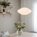Lampa wisząca abażurowa Edith Ø50, biała - PR Home