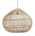 Duża lampa wisząca z rattanu Karen Ø70, naturalna - PR Home