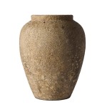 Wazon dekoracyjny Luna 38 z terakoty, beżowy - Muubs