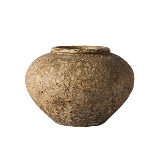 Wazon Luna 18 z terakoty, beżowy - Muubs