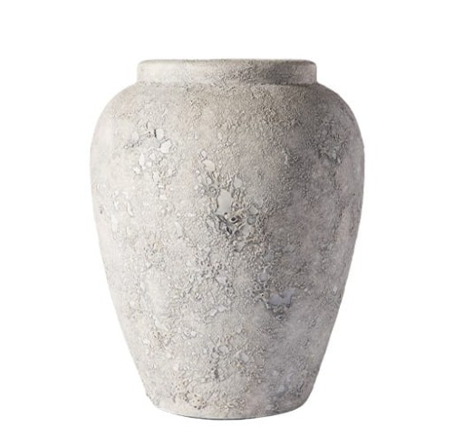 Wazon dekoracyjny Luna 38 z terakoty, szary - Muubs