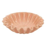 Dekoracyjna misa ceramiczna z falowanymi brzegami, łososiowa - Atmosphera