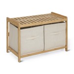 Siedzisko do łazienki z koszami, bambusowe Tidy Box - 5five