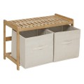 Siedzisko do łazienki z koszami, bambusowe Tidy Box - 5five