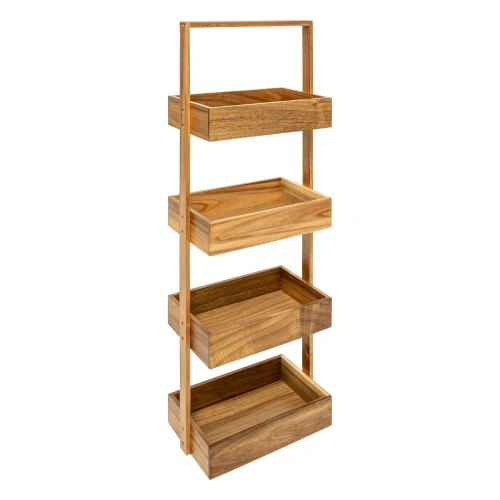 Regał łazienkowy drewniany Blackacia - 5five