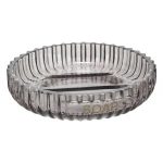 Szklana mydelniczka z ryflowanym wzorem, dymiona - 5five