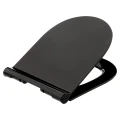 Deska sedesowa czarna Ultra Slim, ciche zamykanie - 5five