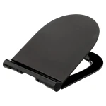 Deska sedesowa czarna Ultra Slim, ciche zamykanie - 5five