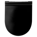 Deska sedesowa czarna Ultra Slim, ciche zamykanie - 5five