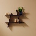 Czarna półka na ścianę metalowa A-Shelf 52x9x46 - Andersen Furniture