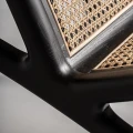 Elegancki fotel z plecionką wiedeńską Gladbeck, jesion czarny - Vical