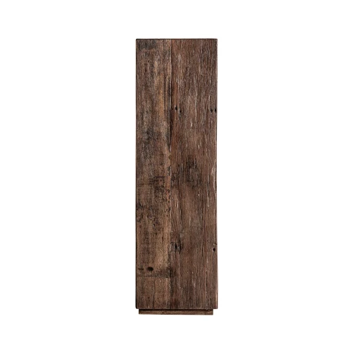 Wysoki stolik na lampę, w stylu wabi sabi Toigne, drewniany - Vical