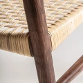 Fotel pleciony z drewnianą ramą Buer, rattan i jesion - Vical