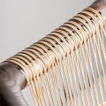 Fotel pleciony z drewnianą ramą Buer, rattan i jesion - Vical