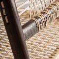 Fotel pleciony z drewnianą ramą Buer, rattan i jesion - Vical