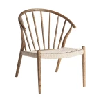 Fotel dębowy z siedziskiem ze sznurka Morbihan - Vical