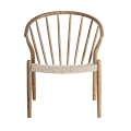 Fotel dębowy z siedziskiem ze sznurka Morbihan - Vical