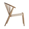Fotel dębowy z siedziskiem ze sznurka Morbihan - Vical