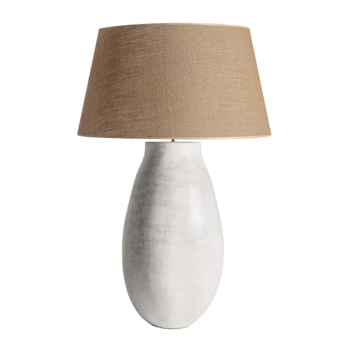 Lampa stołowa betonowa z jutowym kloszem Contemporary 110 - Vical