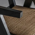 Krzesło drewniane z podłokietnikami i plecionką Cieza Black - Vical
