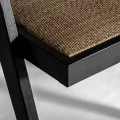 Krzesło drewniane z podłokietnikami i plecionką Cieza Black - Vical
