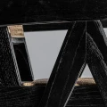 Krzesło drewniane z podłokietnikami i plecionką Cieza Black - Vical
