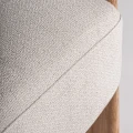 Krzesło drewniane tapicerowane z podłokietnikami Nara Beige - Vical