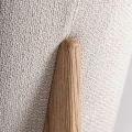 Krzesło drewniane tapicerowane z podłokietnikami Nara Beige - Vical