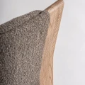 Krzesło drewniane tapicerowane z podłokietnikami Nara Taupe - Vical
