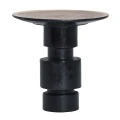 Stolik kawowy na jednej nodze Sauris, drewniany - Vical