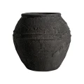 Ceramiczny wazon z efektem chropowatości Kelyene 40, czarny - Vical